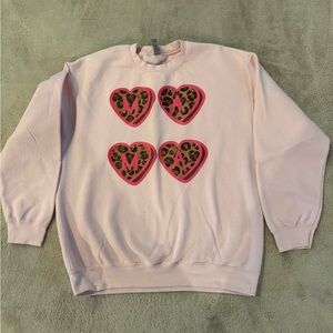Pink Heart Leopard MAMA Women's Sweat Shirt